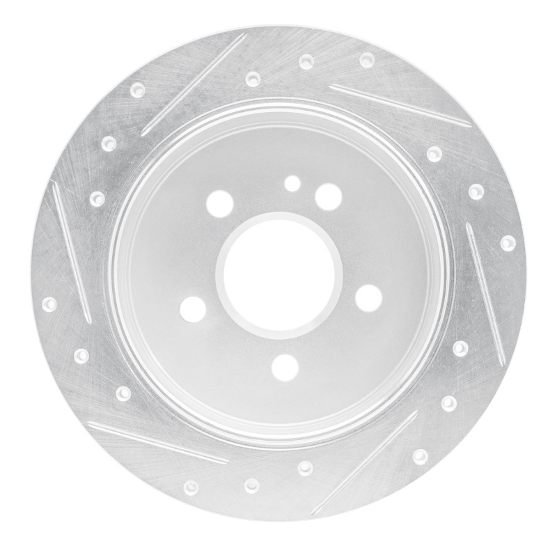 Mercedes-Benz ML320 Brake Rotor (1) - Rear Right - R1 Concepts - Drilled & Slotted - Silver - `98-`05